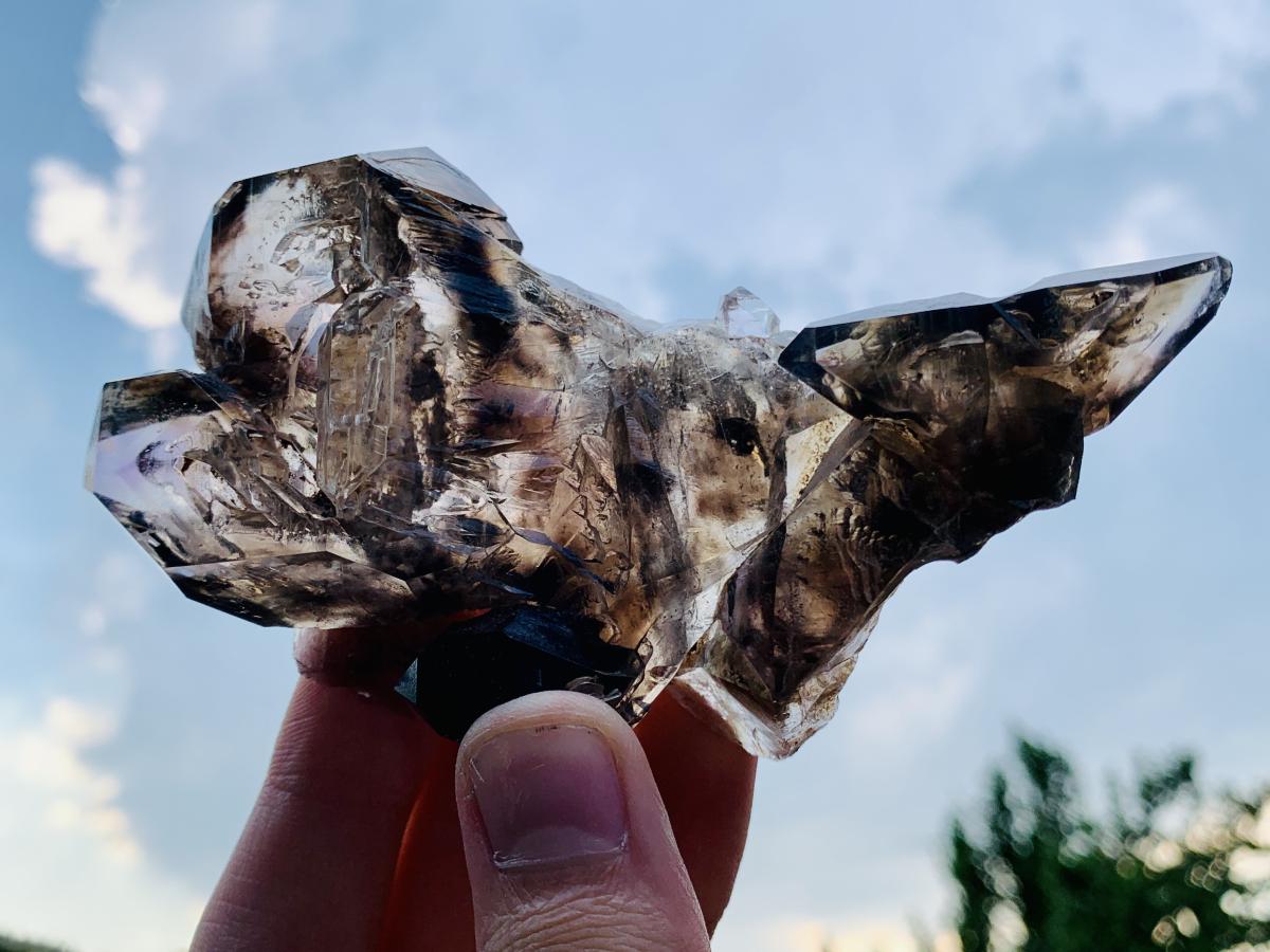 Natural Tabular Window Smokey Amethyst Crystal Cluster x 1 From Brandberg, Namibia