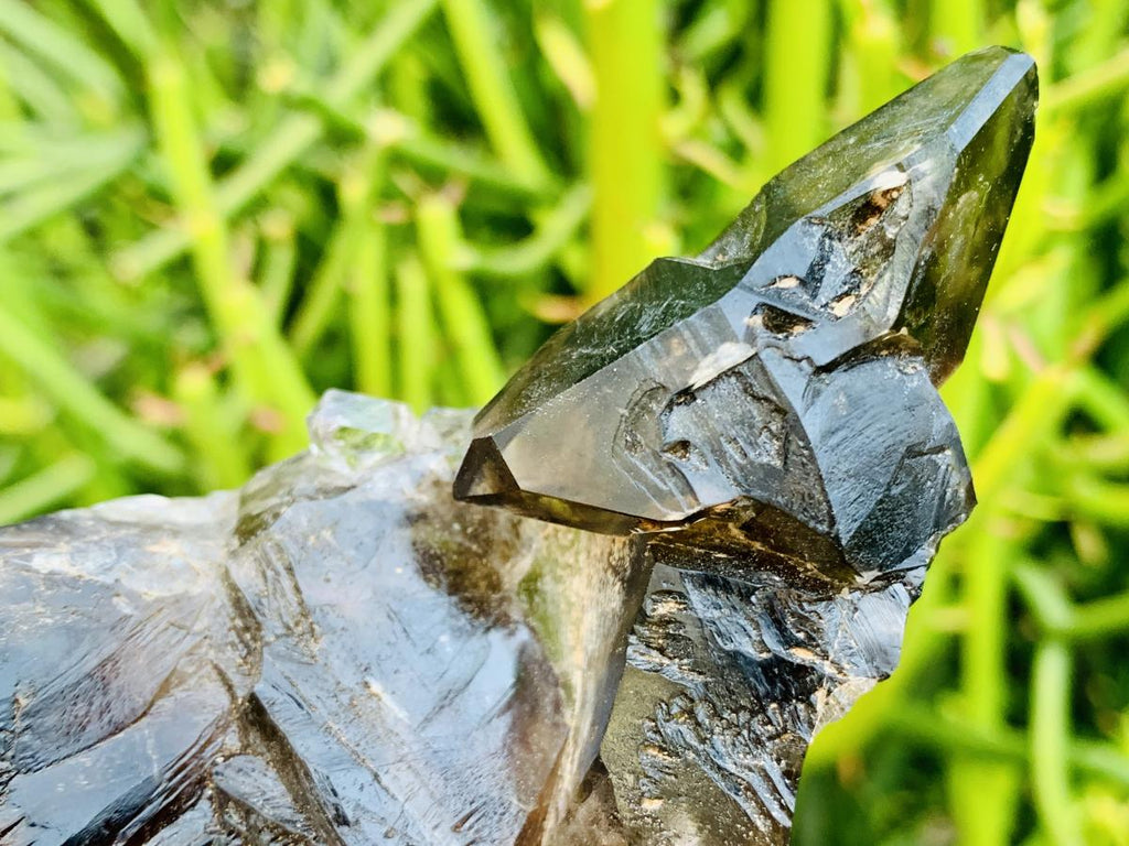 Natural Tabular Window Smokey Amethyst Crystal Cluster x 1 From Brandberg, Namibia