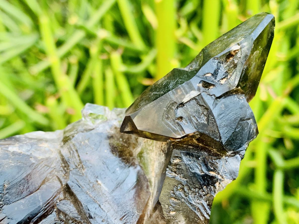 Natural Tabular Window Smokey Amethyst Crystal Cluster x 1 From Brandberg, Namibia