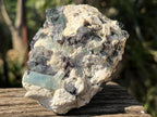 Natural Aquamarine, Fluorite And Black Tourmaline On Feldspar Specimen x 1 From Erongo, Namibia