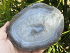 Polished Banded Agate Slice x 1 From Madagascar