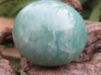 Polished Amazonite With Black Tourmaline Palm Stone x 1 From Madagascar