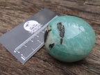 Polished Amazonite With Black Tourmaline Palm Stone x 1 From Madagascar
