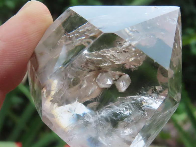 Polished Wispy Smokey Window Quartz Crystal x 1 From Akansobe, Madagascar