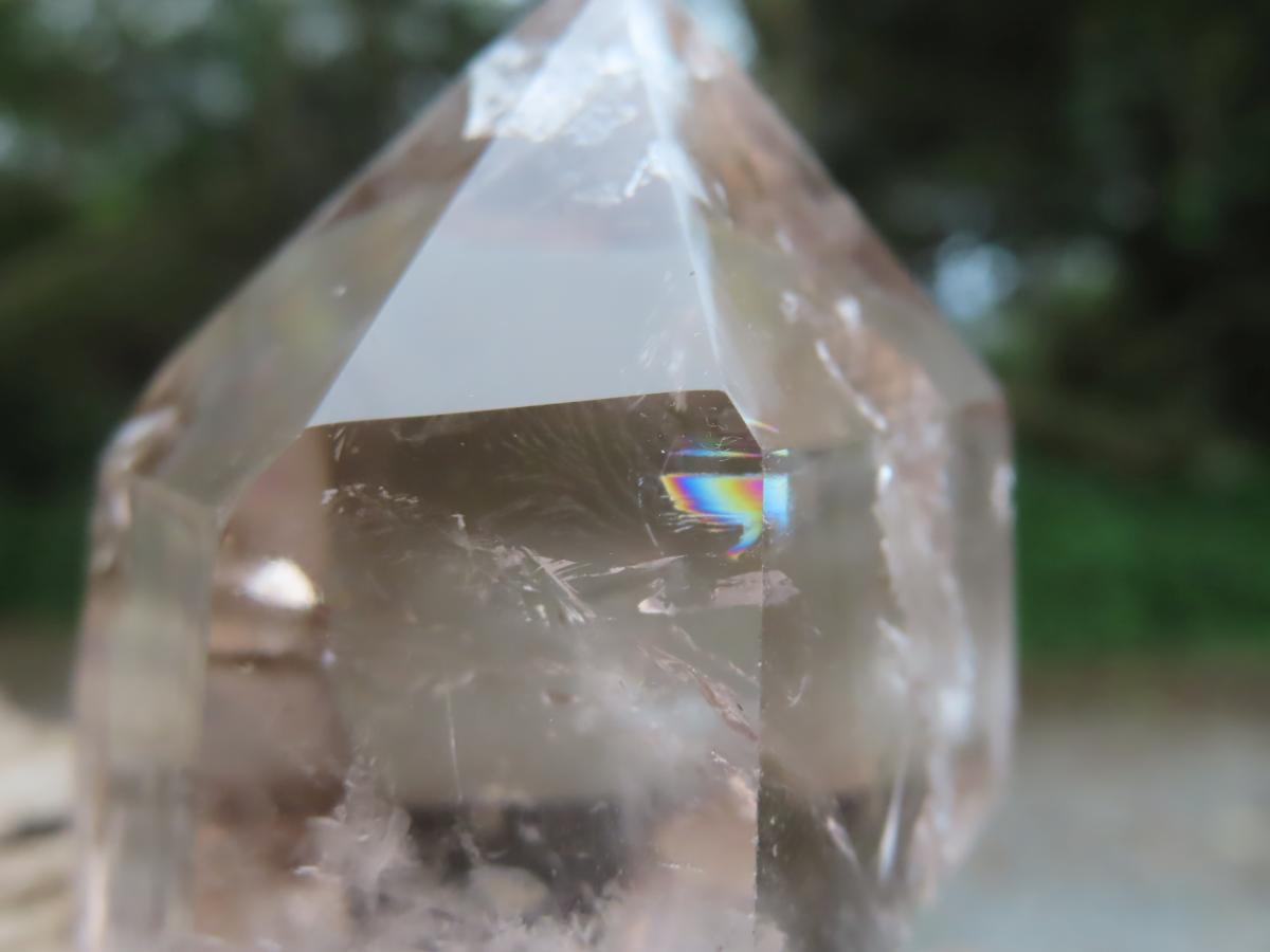 Polished Wispy Smokey Window Quartz Crystal x 1 From Akansobe, Madagascar