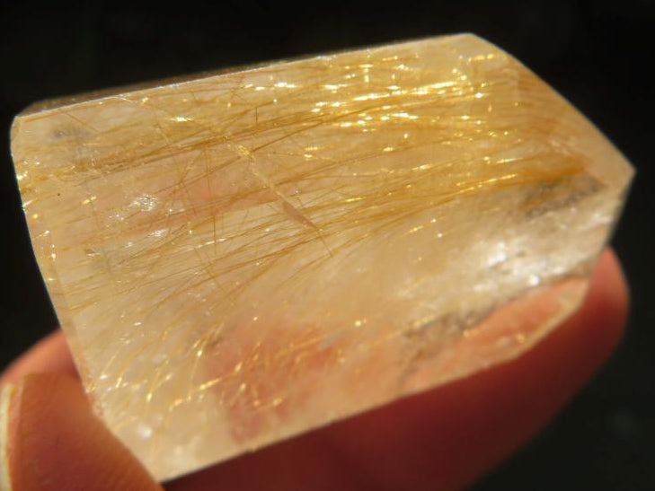 Polished Rare Golden Rutile Clear Quartz Crystal x 1 From Madagascar