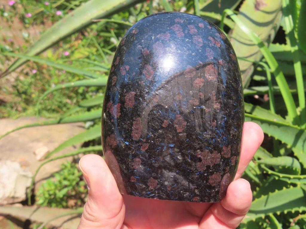 Polished Super Rare Blue Spark Iolite Standing Free Form x 1 From Betroka, Madagascar