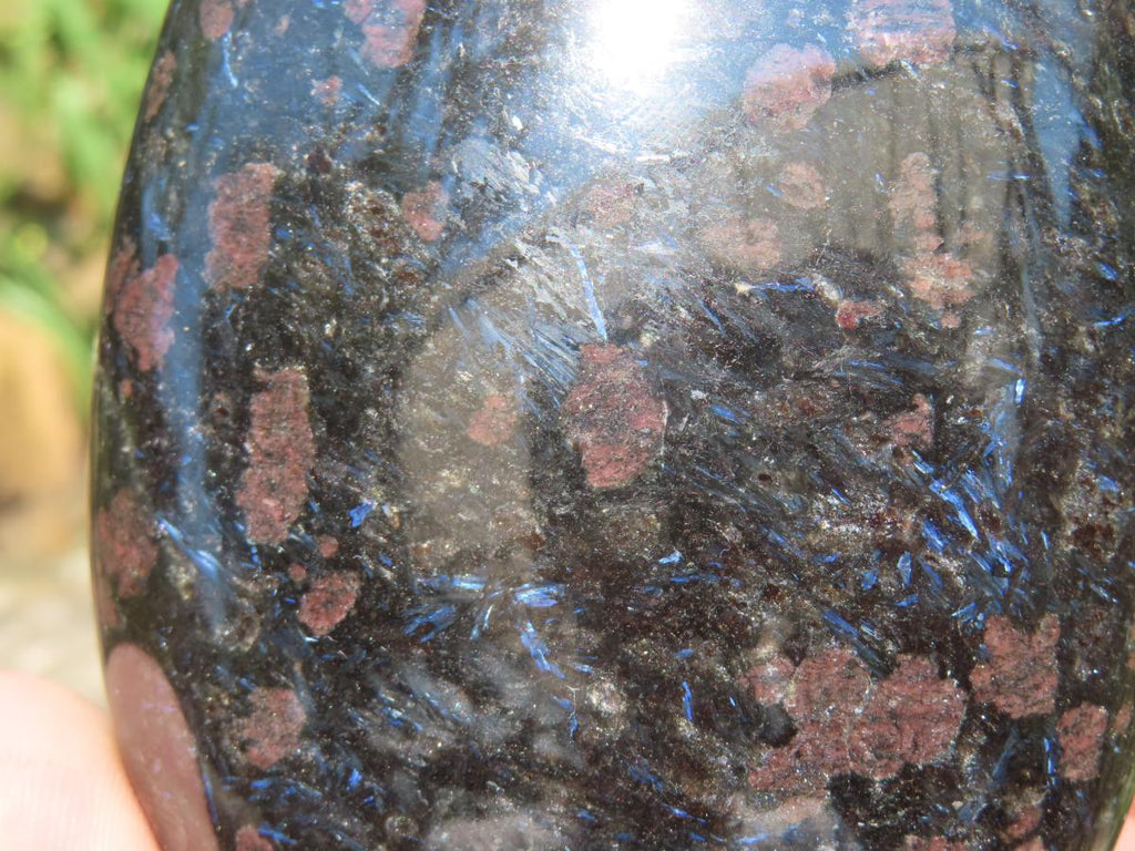 Polished Super Rare Blue Spark Iolite Standing Free Form x 1 From Betroka, Madagascar