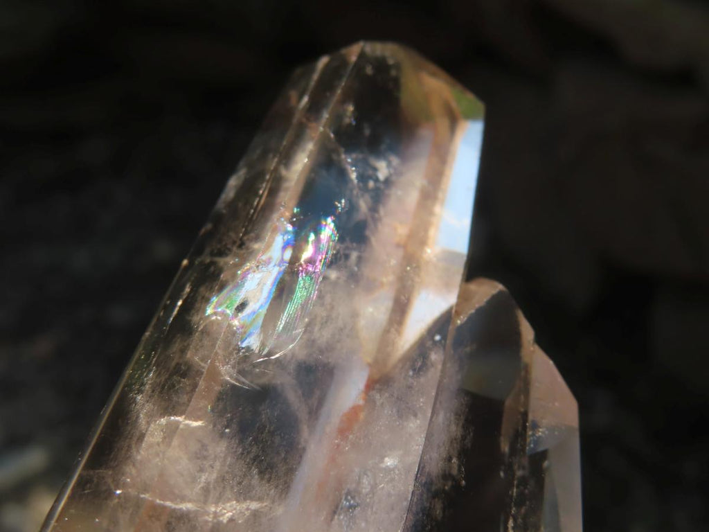 Polished Twin Multi-Terminated Clear Quartz Crystal x 1 From Anzojorobe, Madagascar