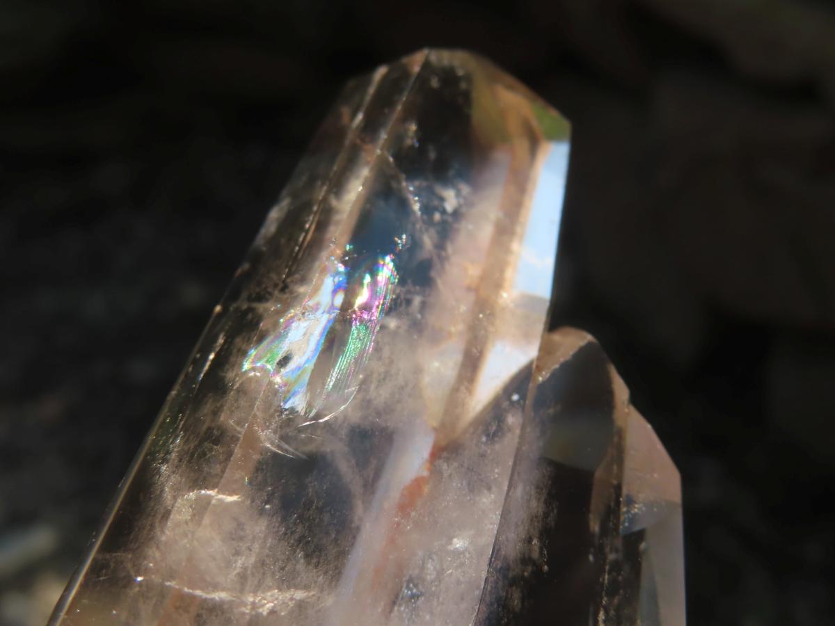 Polished Twin Multi-Terminated Clear Quartz Crystal x 1 From Anzojorobe, Madagascar