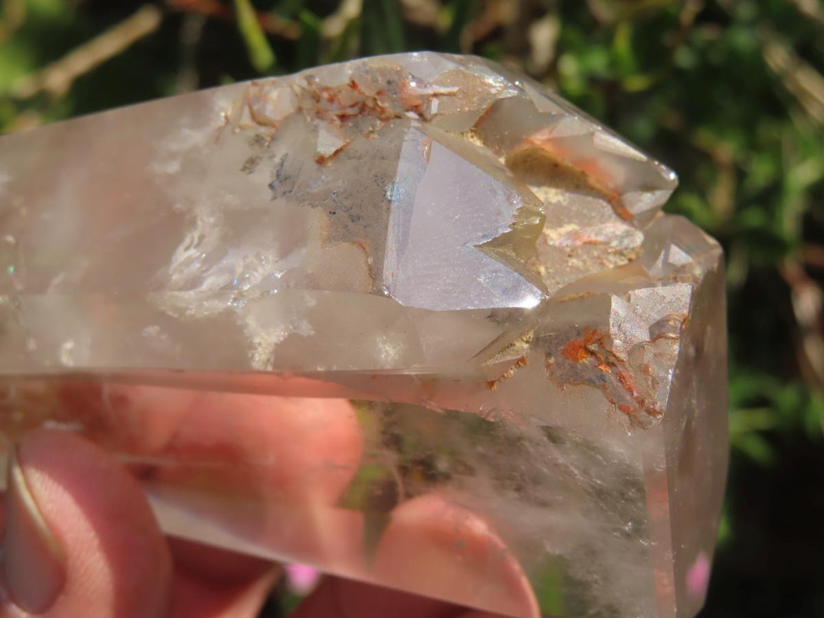 Polished Twin Multi-Terminated Clear Quartz Crystal x 1 From Anzojorobe, Madagascar