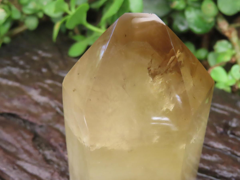 Polished Large Bright Yellow Natural Citrine Crystal x 1 From Anzojorobe, Madagascar