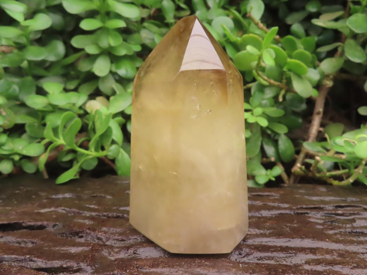 Polished Large Bright Yellow Natural Citrine Crystal x 1 From Anzojorobe, Madagascar