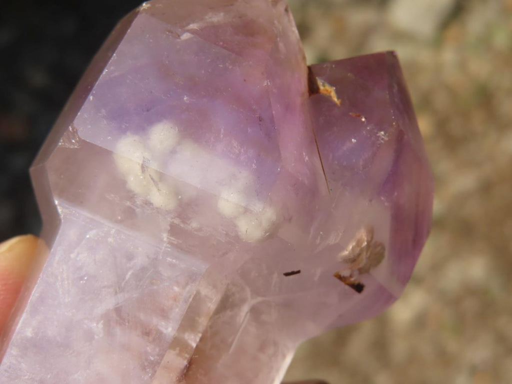 Polished Twin Amethyst Sceptre With Twin Phantoms x 1 From Akansobe, Madagascar