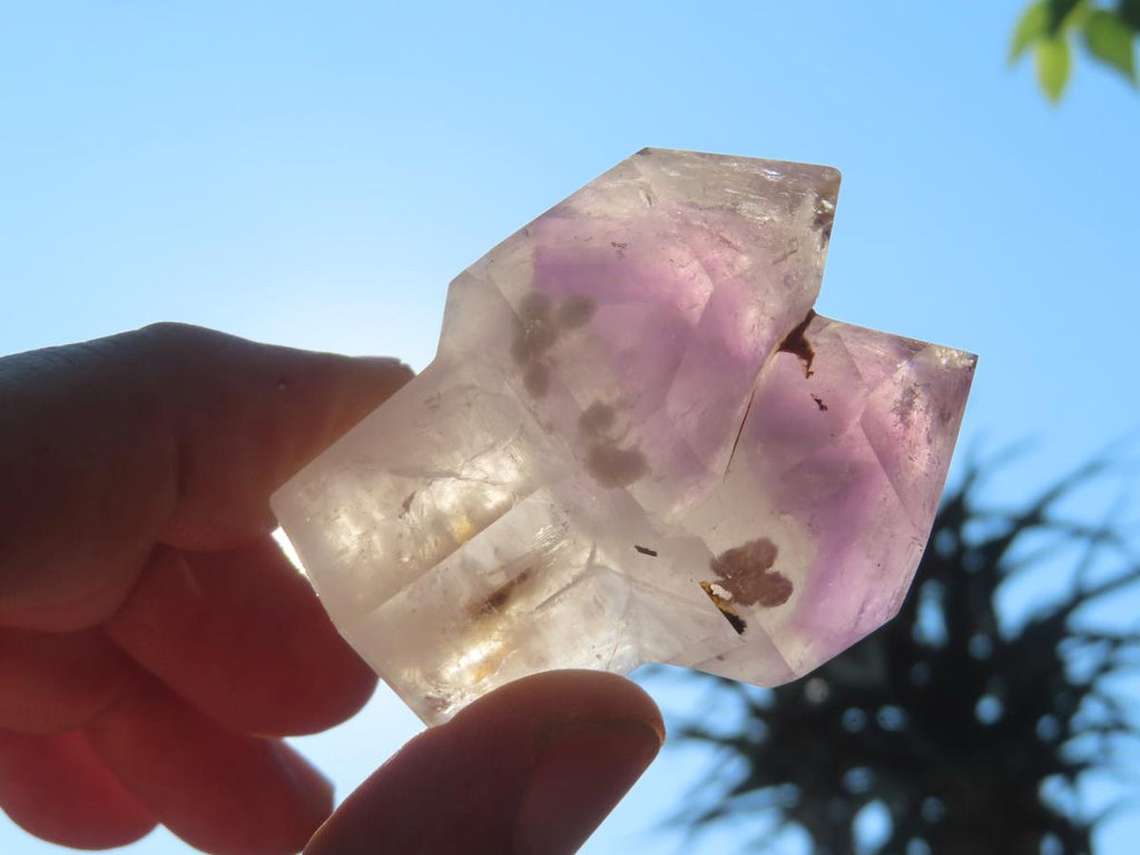 Polished Twin Amethyst Sceptre With Twin Phantoms x 1 From Akansobe, Madagascar