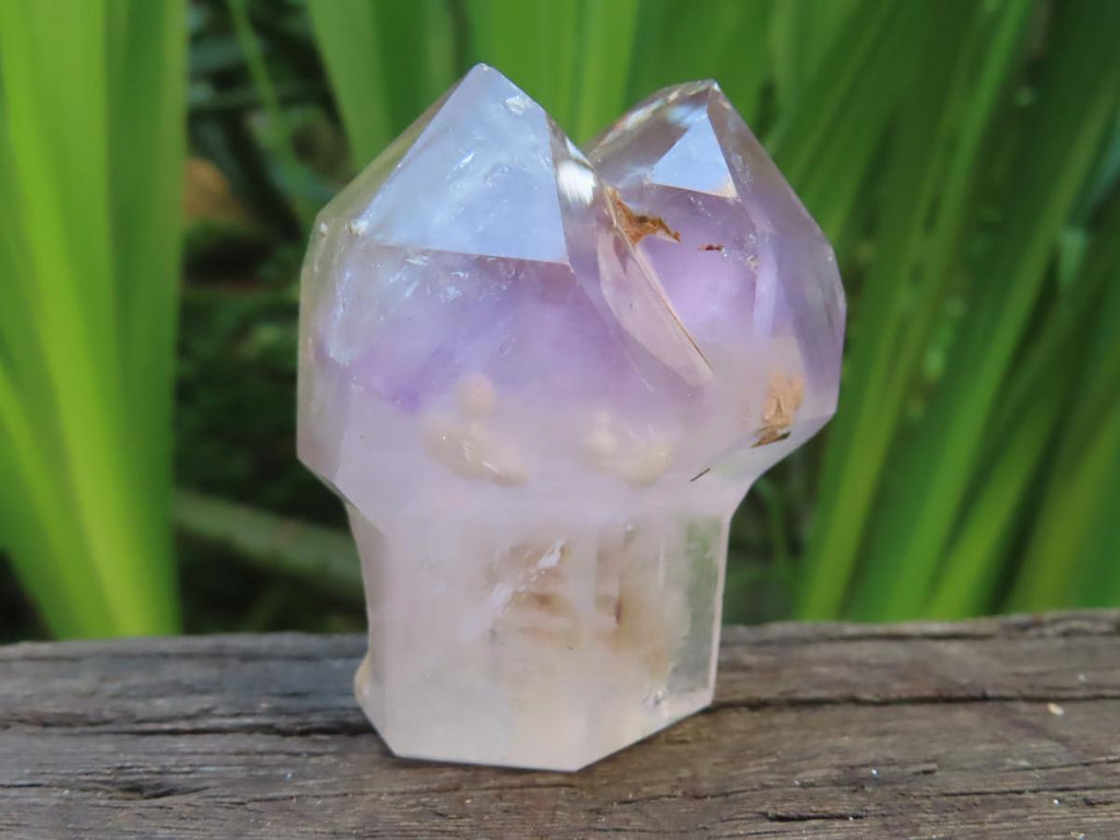 Polished Twin Amethyst Sceptre With Twin Phantoms x 1 From Akansobe, Madagascar