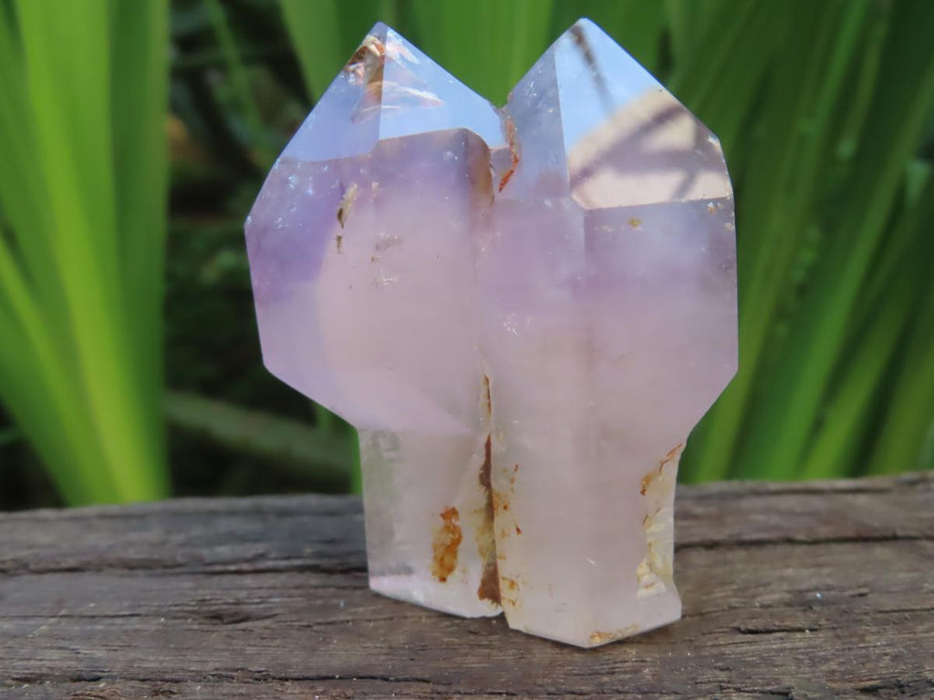 Polished Twin Amethyst Sceptre With Twin Phantoms x 1 From Akansobe, Madagascar