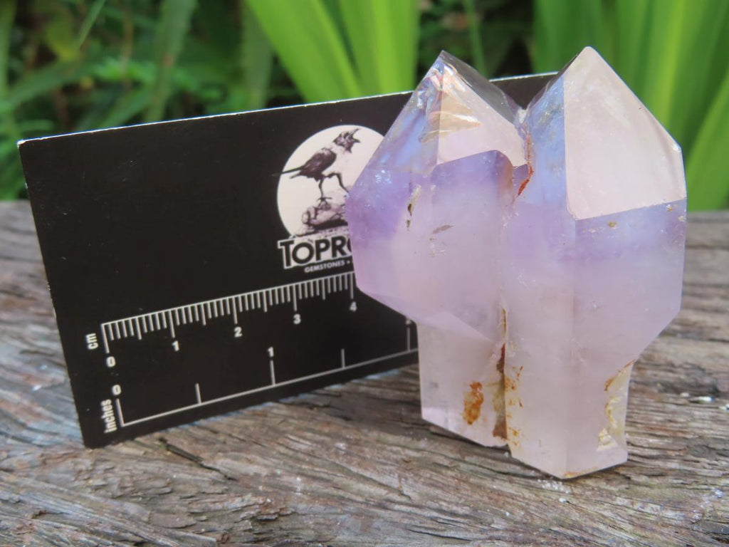Polished Twin Amethyst Sceptre With Twin Phantoms x 1 From Akansobe, Madagascar