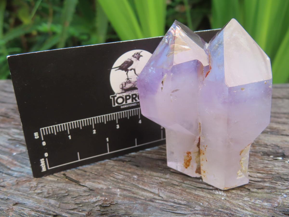Polished Twin Amethyst Sceptre With Twin Phantoms x 1 From Akansobe, Madagascar