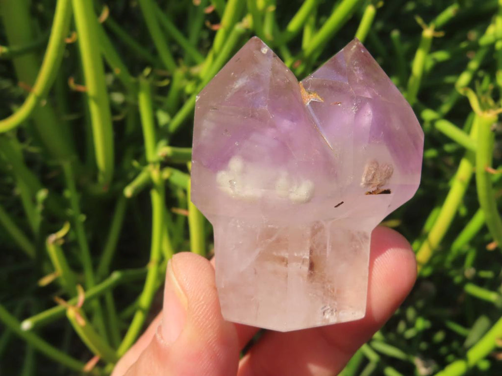 Polished Twin Amethyst Sceptre With Twin Phantoms x 1 From Akansobe, Madagascar