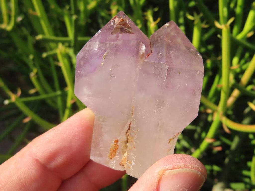 Polished Twin Amethyst Sceptre With Twin Phantoms x 1 From Akansobe, Madagascar