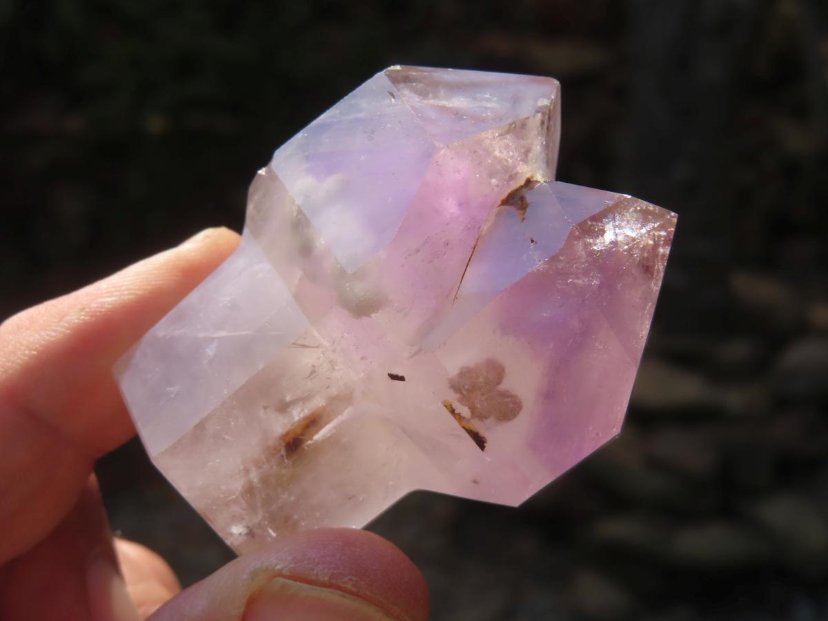 Polished Twin Amethyst Sceptre With Twin Phantoms x 1 From Akansobe, Madagascar