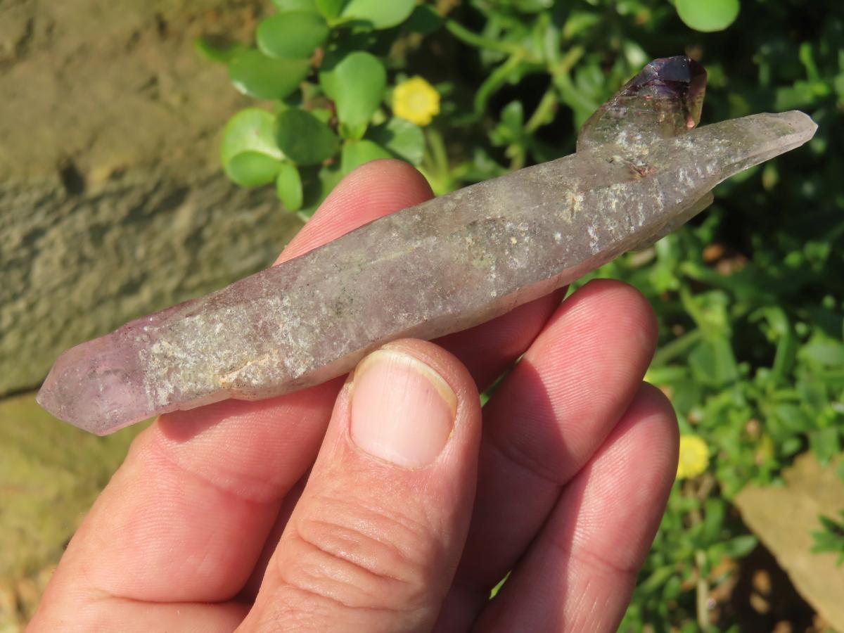 Natural Double Terminated Amethyst With Twin Amethyst Crystal Growth x 1 From Chiredzi, Zimbabwe