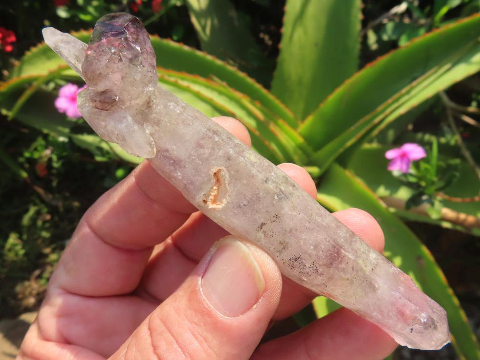 Natural Double Terminated Amethyst With Twin Amethyst Crystal Growth x 1 From Chiredzi, Zimbabwe