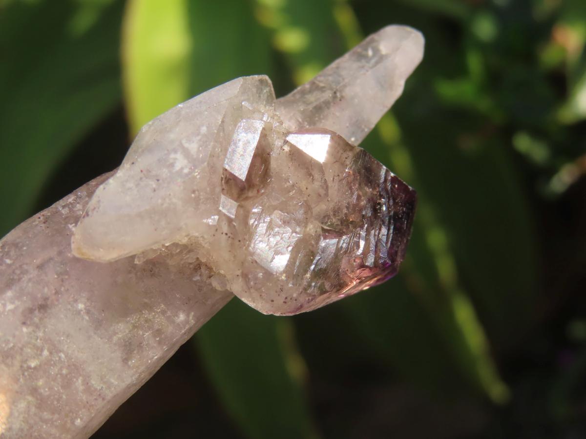Natural Double Terminated Amethyst With Twin Amethyst Crystal Growth x 1 From Chiredzi, Zimbabwe