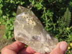 Natural Smokey Quartz with Hyalite Opal And Schorl Black Tourmaline Crystal x 1 From Erongo, Namibia