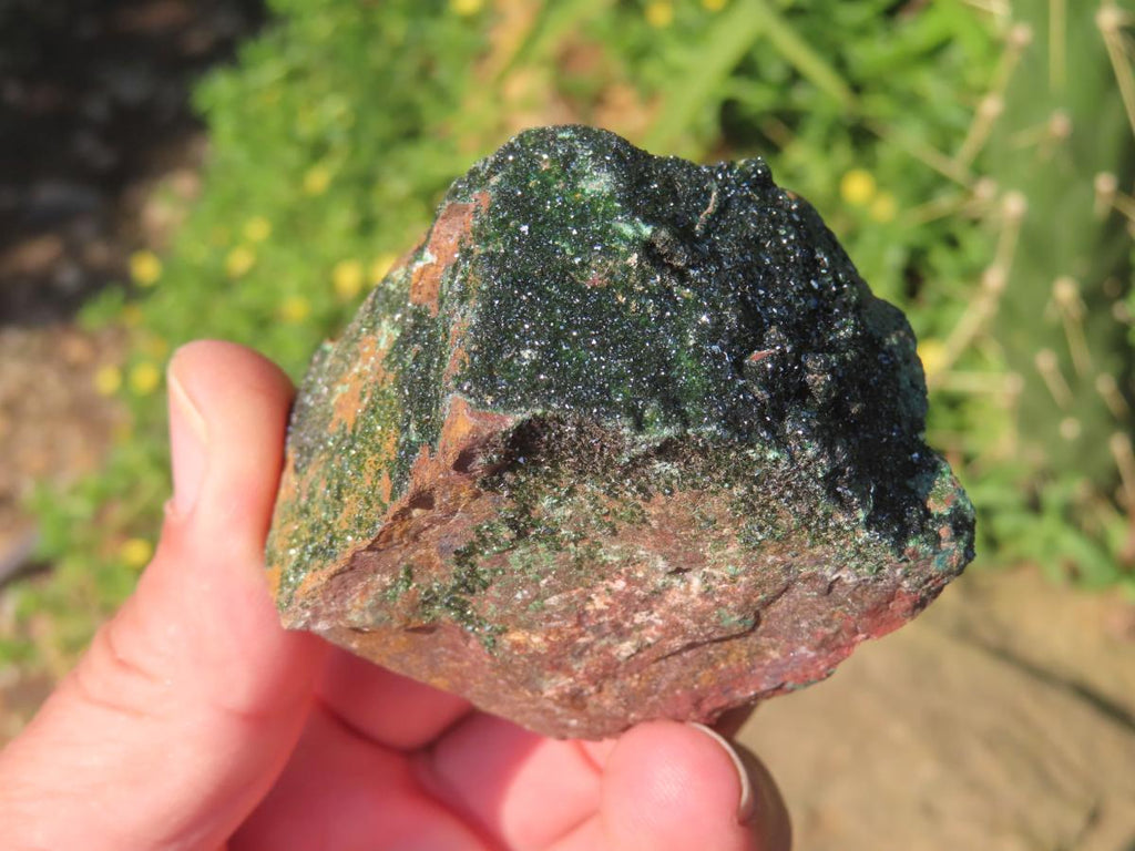 Rare Dark Green Libethenite in a Ferro-Copper Matrix x 1 From Congo