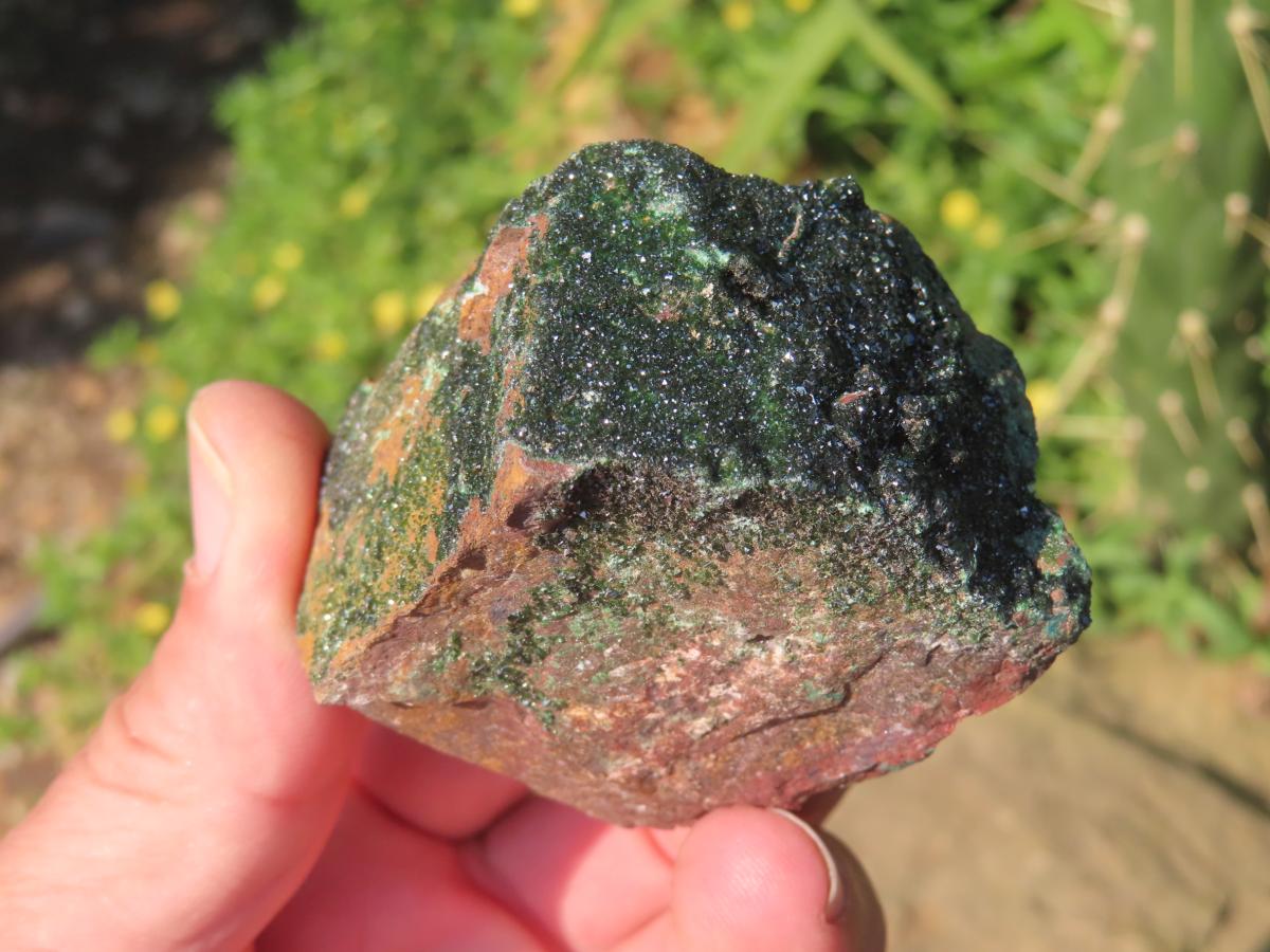 Rare Dark Green Libethenite in a Ferro-Copper Matrix x 1 From Congo