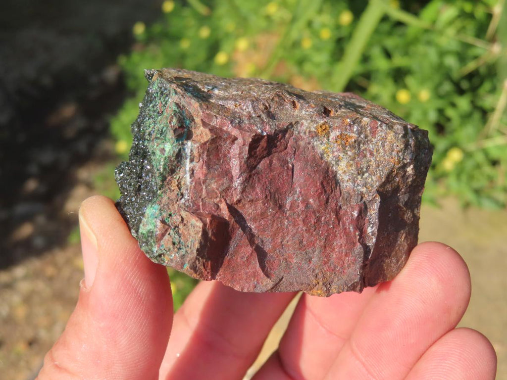 Rare Dark Green Libethenite in a Ferro-Copper Matrix x 1 From Congo