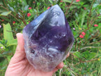 Large Polished Gemmy Dark Purple Amethyst Crystal x 1 From Angola