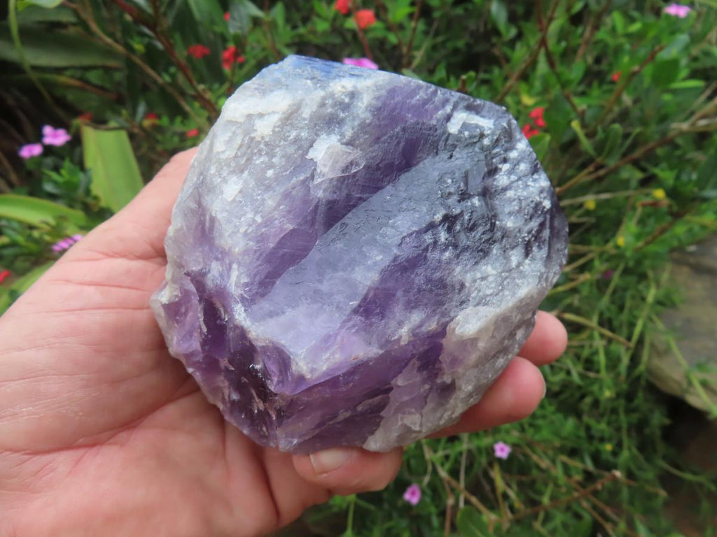 Large Polished Gemmy Dark Purple Amethyst Crystal x 1 From Angola