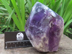 Large Polished Gemmy Dark Purple Amethyst Crystal x 1 From Angola