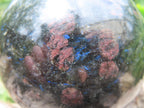 Polished Blue Spark Water Sapphire Sphere x 1 From Madagascar