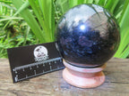 Polished Blue Spark Water Sapphire Sphere x 1 From Madagascar