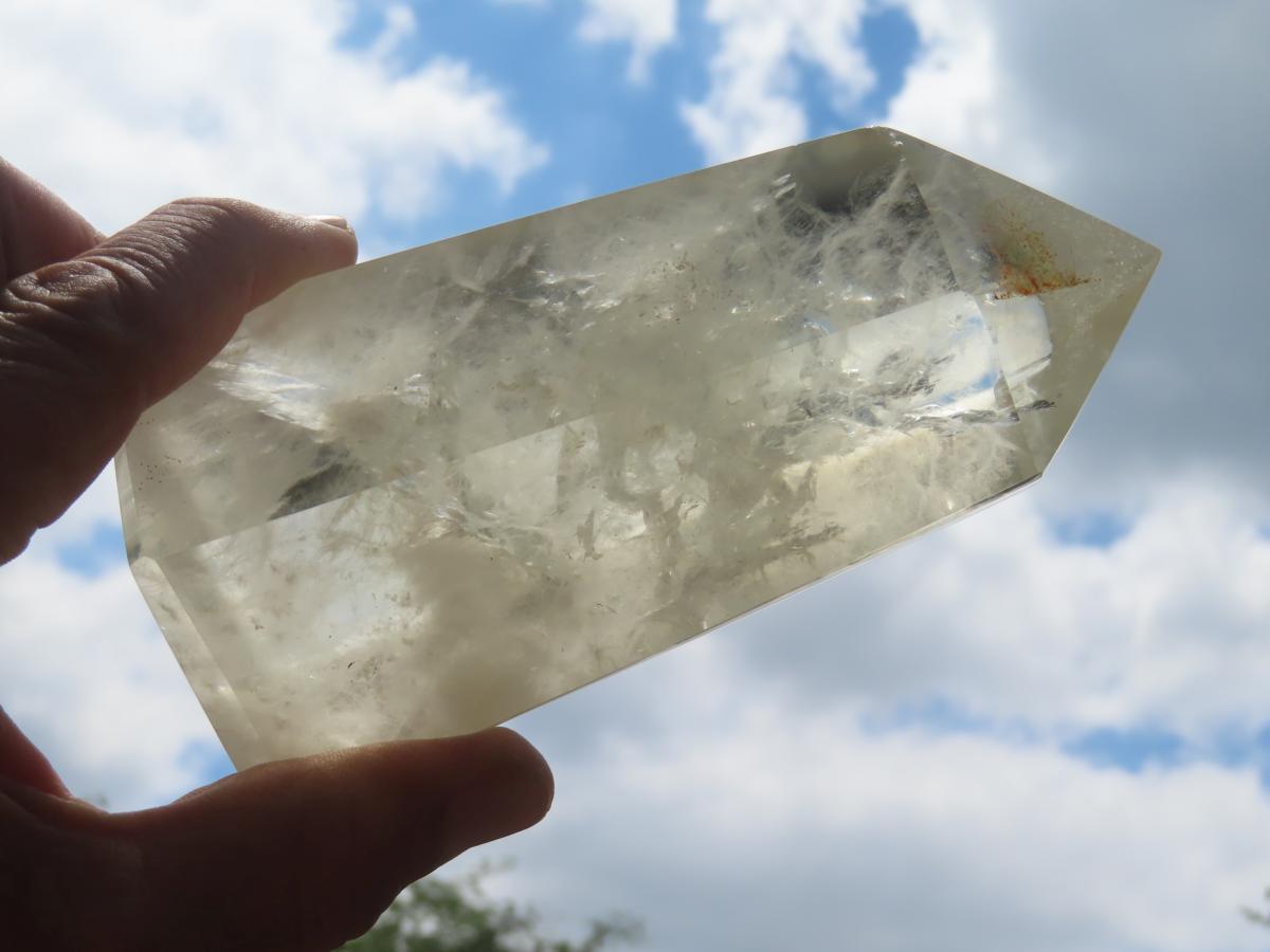 Polished Large Pale Citrine Quartz Crystal x 1 From Madagascar