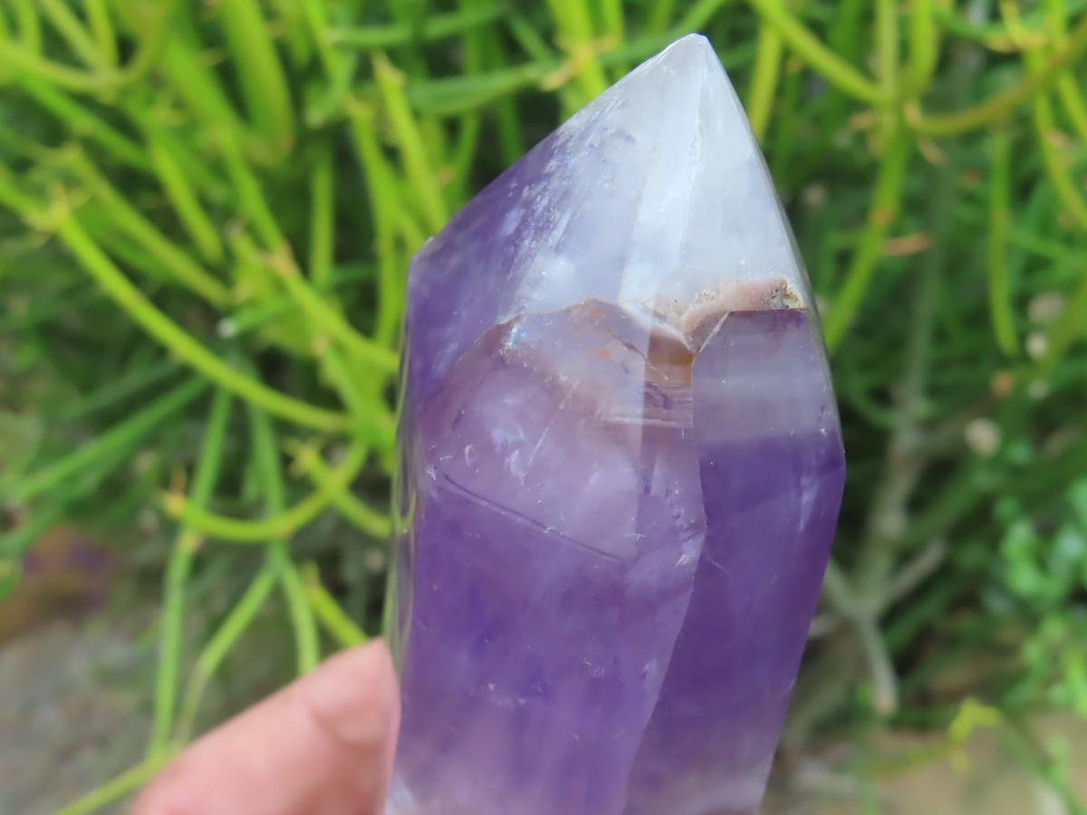 Polished Chevron Amethyst Crystal x 1 From Madagascar