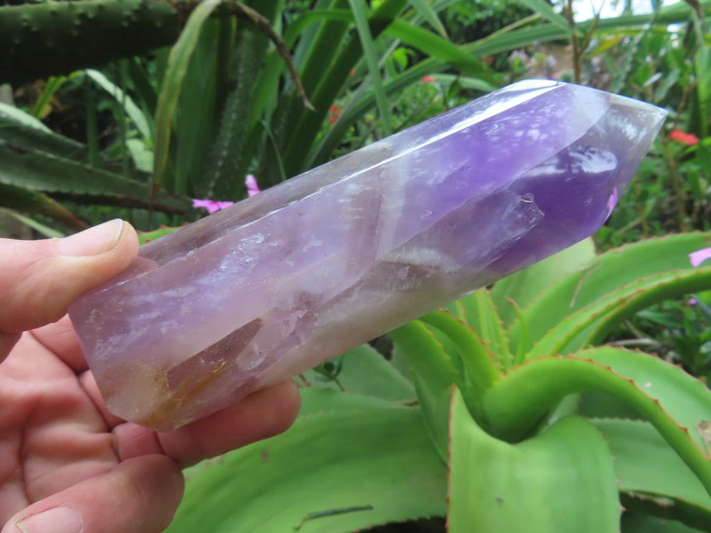 Polished Chevron Amethyst Crystal x 1 From Madagascar