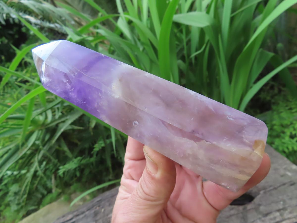 Polished Chevron Amethyst Crystal x 1 From Madagascar