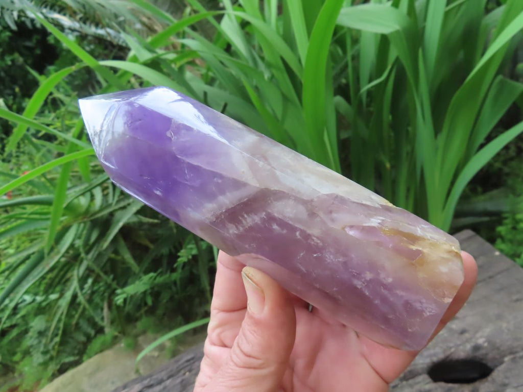 Polished Chevron Amethyst Crystal x 1 From Madagascar