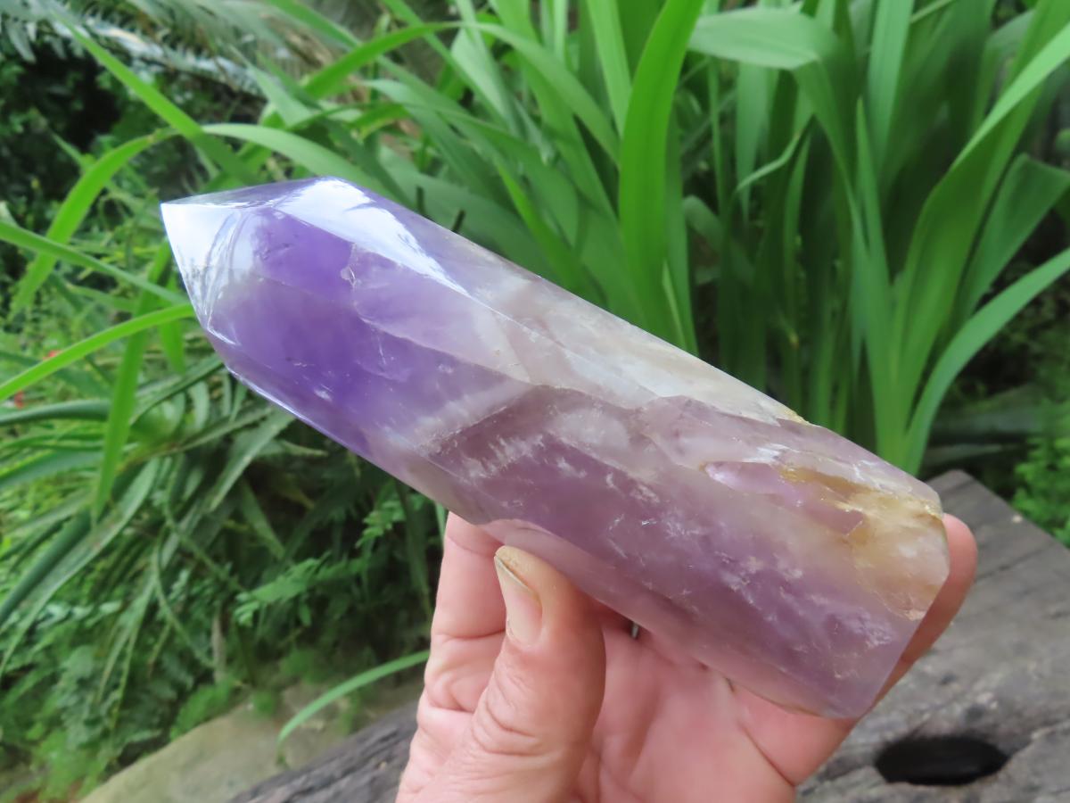 Polished Chevron Amethyst Crystal x 1 From Madagascar