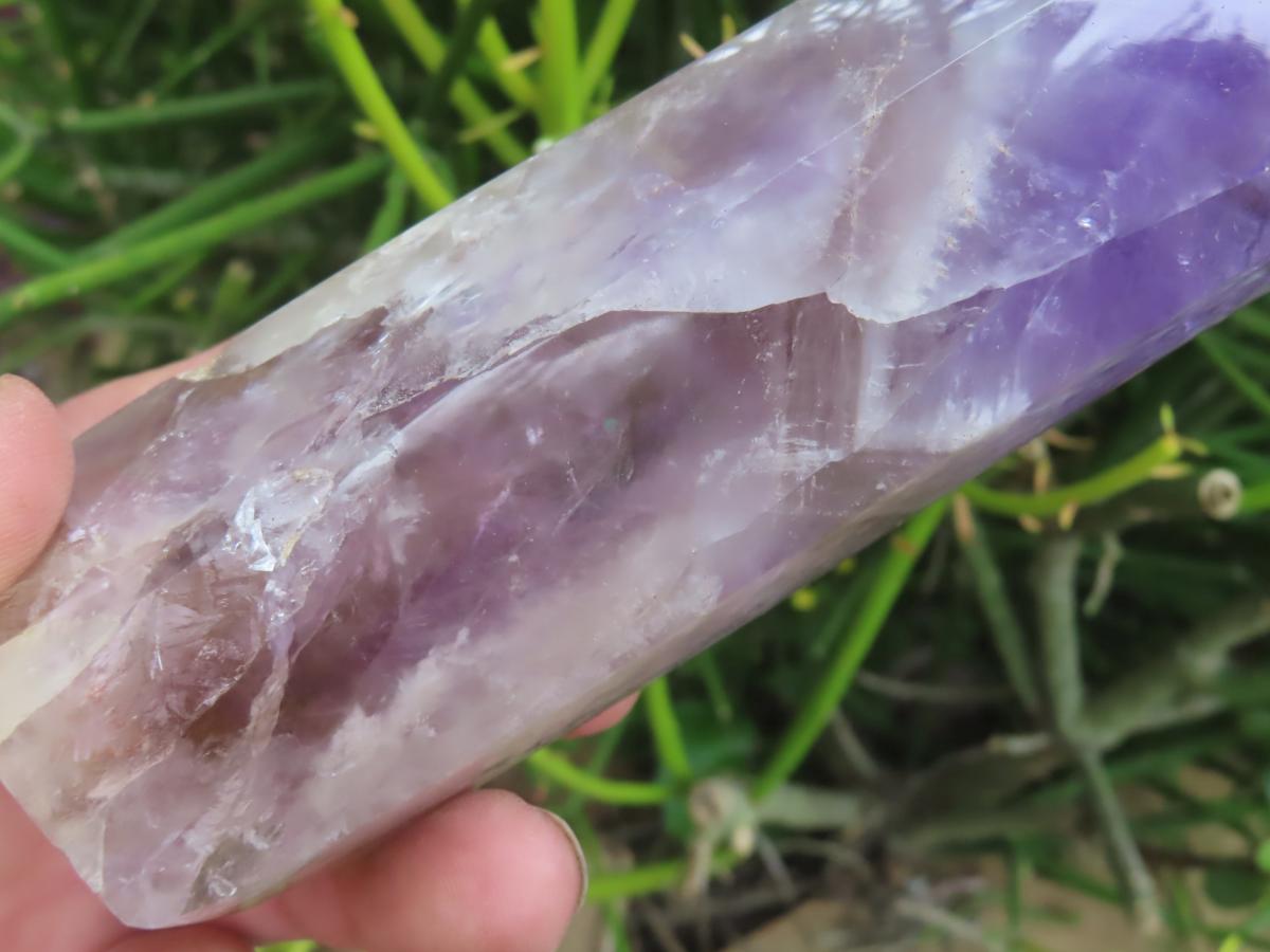 Polished Chevron Amethyst Crystal x 1 From Madagascar