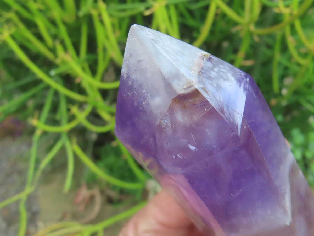 Polished Chevron Amethyst Crystal x 1 From Madagascar