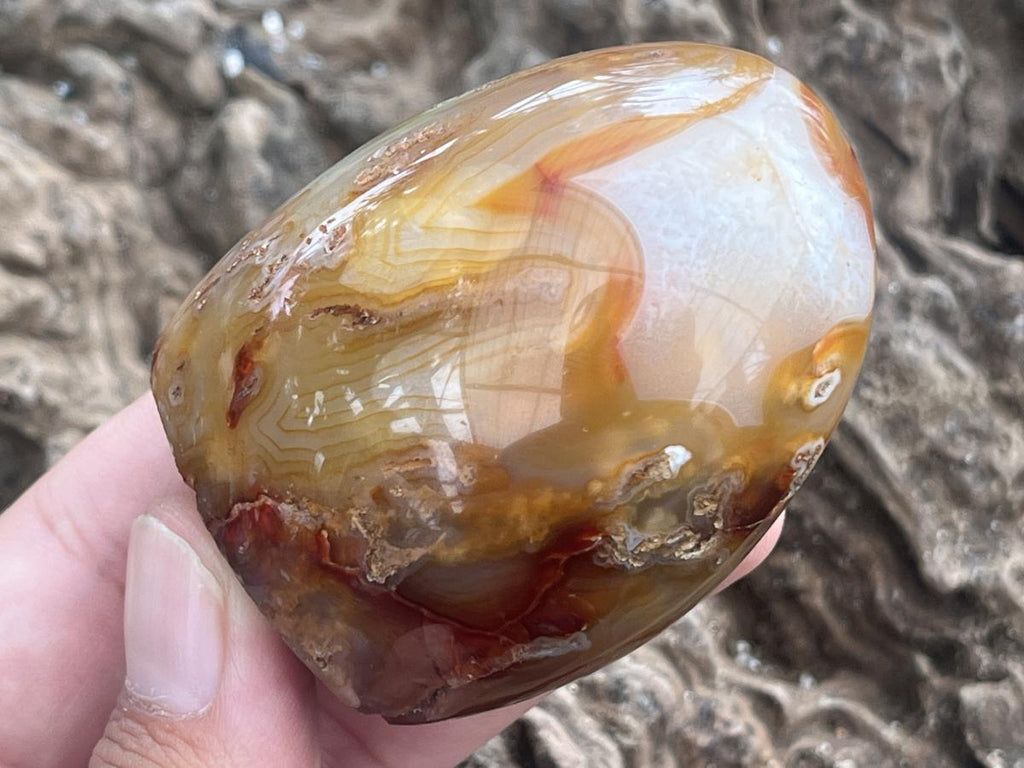 Polished Mini Carnelian Standing Free Form x 1 From Madagascar