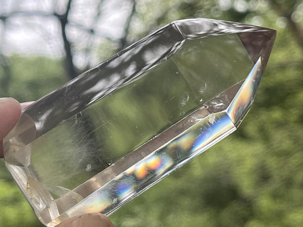 Polished Rare Fine Golden Rutile Optic Clear Quartz Crystal x 1 From Madagascar