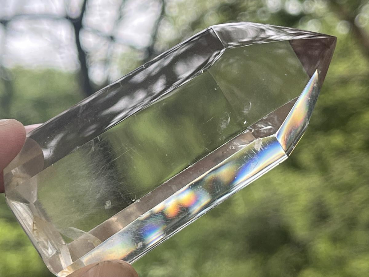 Polished Rare Fine Golden Rutile Optic Clear Quartz Crystal x 1 From Madagascar