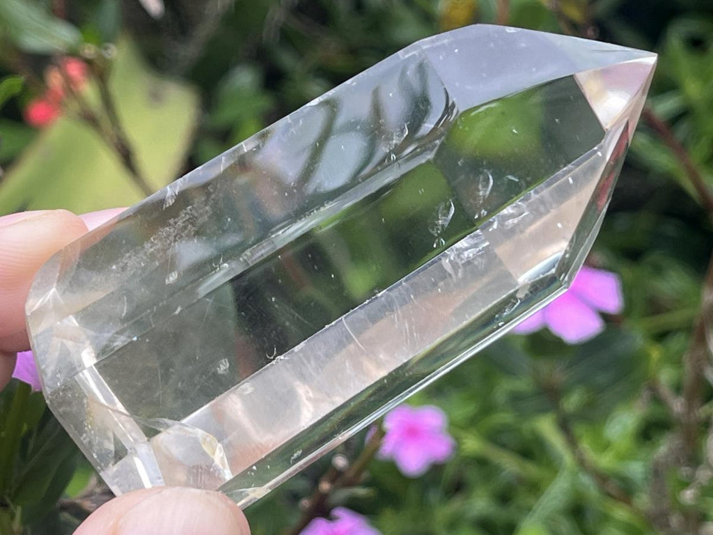 Polished Rare Fine Golden Rutile Optic Clear Quartz Crystal x 1 From Madagascar